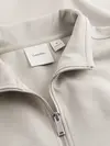 Calvin Klein TECH INTERLOCK Q-ZIP, PBQ Krem Erkek Sweatshirt