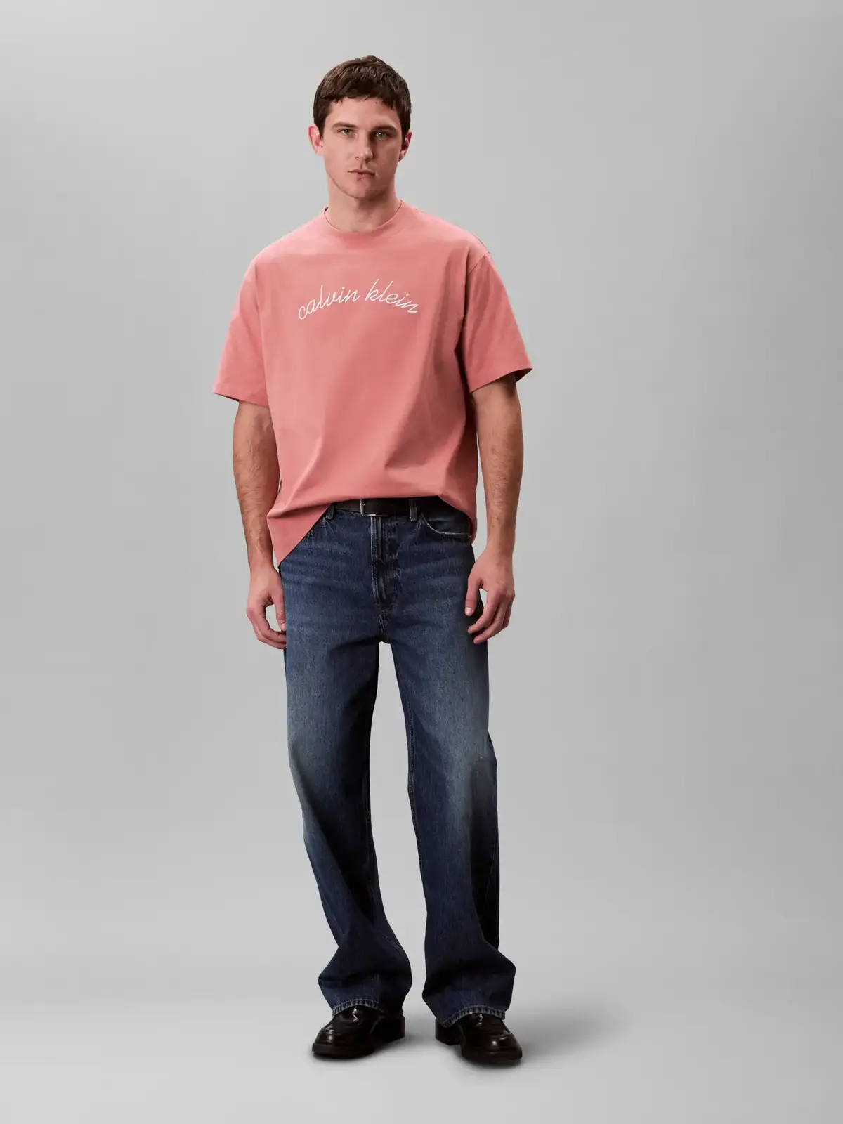 Calvin Klein SS CENTER CHAIN STIT, GNQ Pembe Erkek T-Shirt