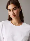 Calvin Klein LONGSLEEVE CLASSIC Beyaz Kadın Uzun Kollu Tişört