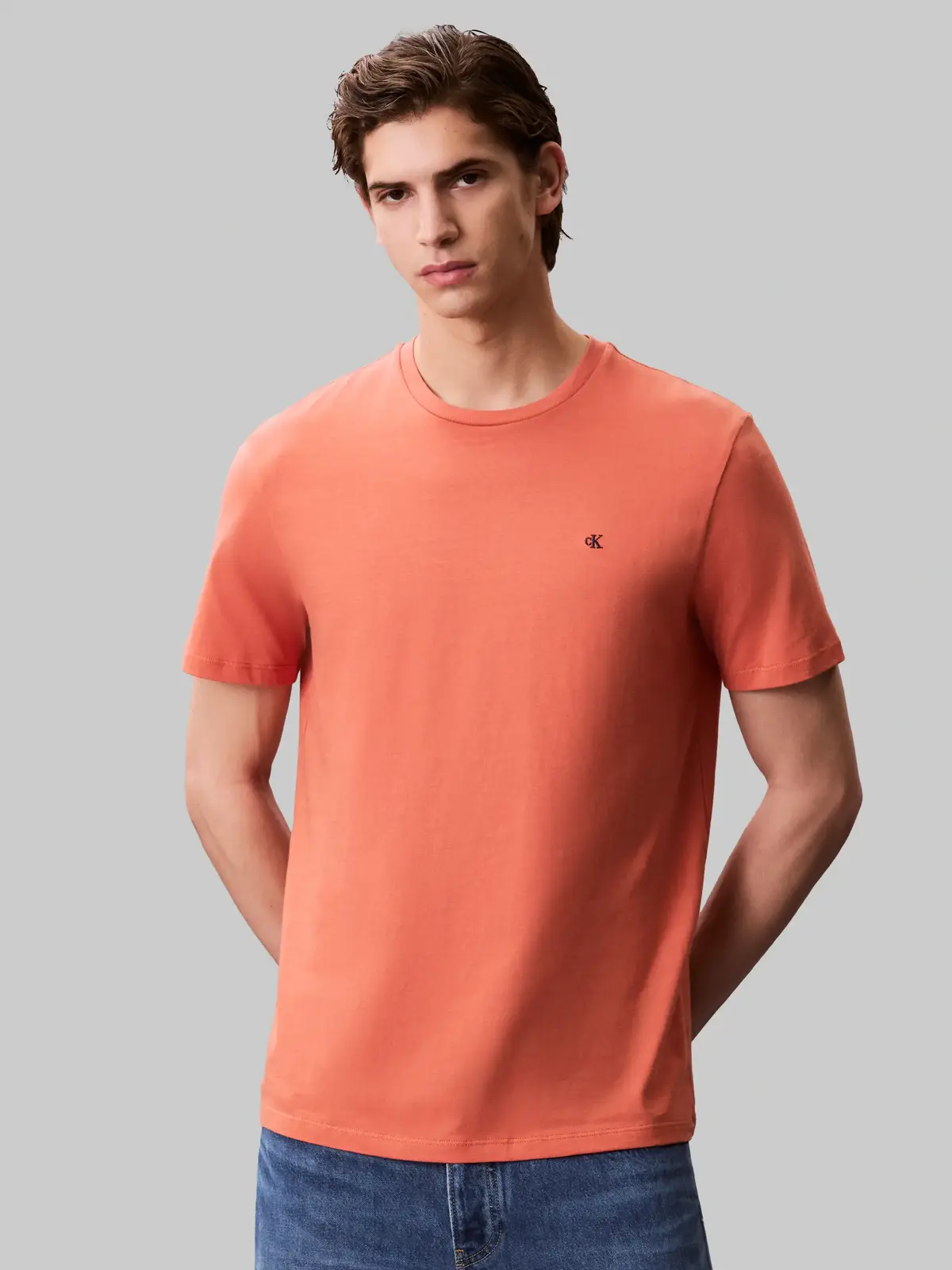 Calvin Klein SS SMOOTH CTTN SOLID, FDZ Turuncu Erkek T-Shirt