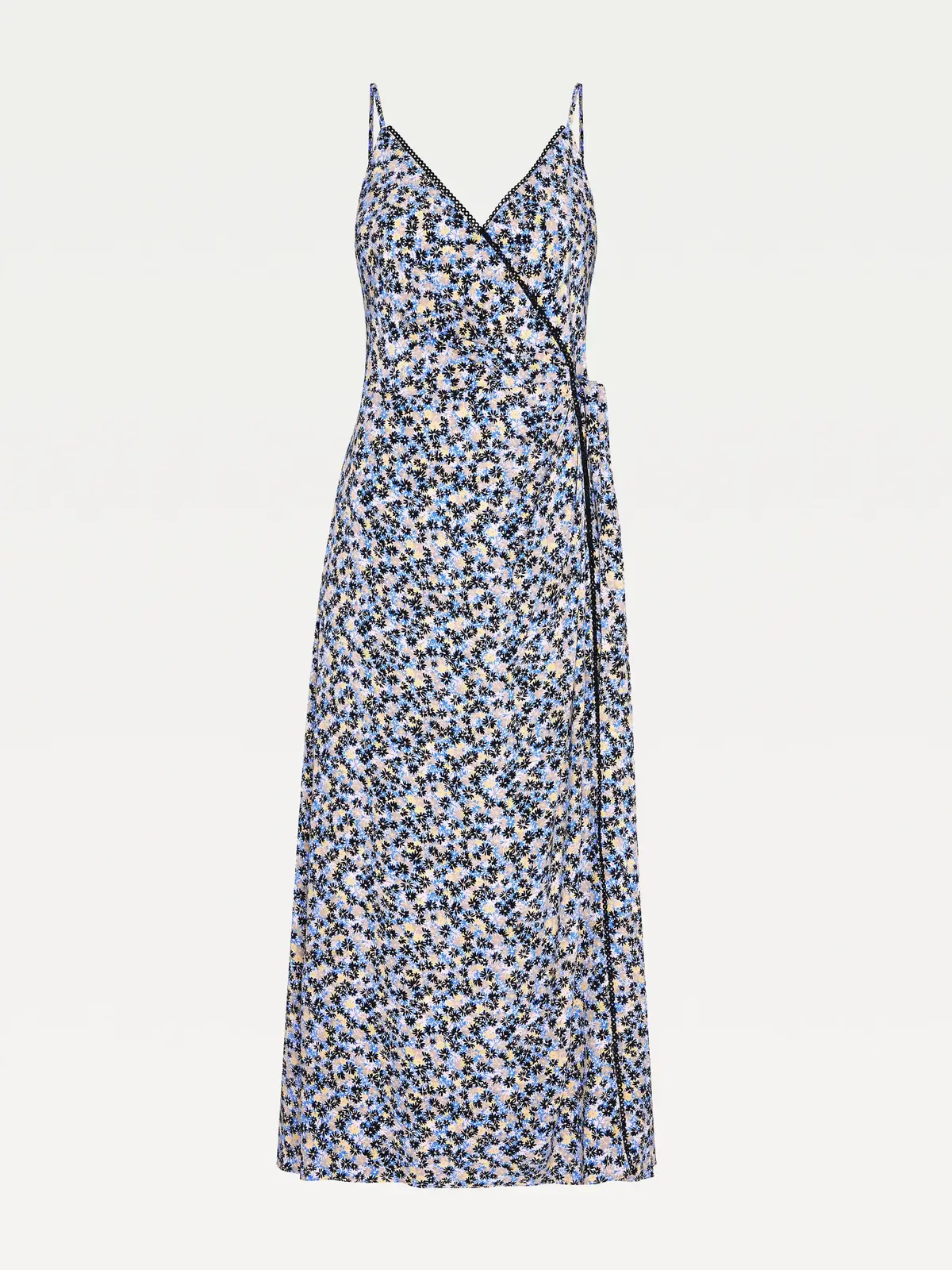 Tommy Hilfiger SL STRAPPY WRAP MIDI Kadın Beyaz Elbise