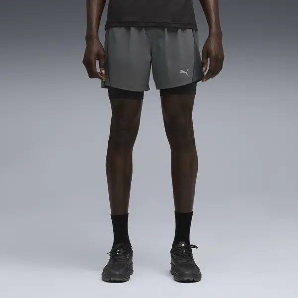 Puma RUN VELOCITY 2IN1 SHORT Gri Erkek Şort