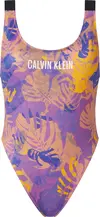 Calvin Klein SCOOP BACK ONE PIECE Kadın Lila Mayo