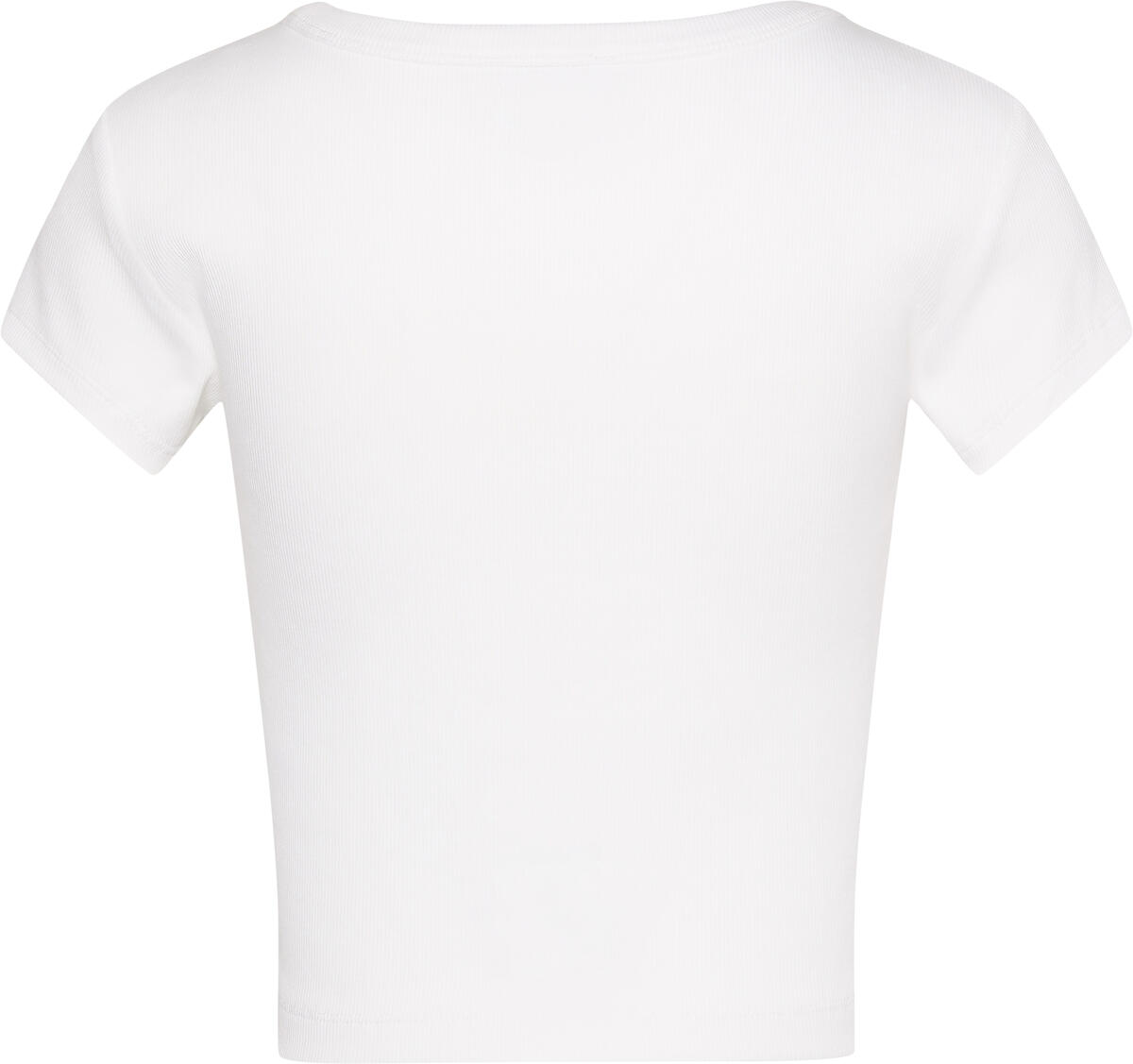 Calvin Klein A- WOVEN LABEL 2X2 RIB BABY TEE Beyaz Kadın T-Shirt Calvin Klein A- WOVEN LABEL 2X2 RIB BABY TEE Beyaz Kadın T-Shirt