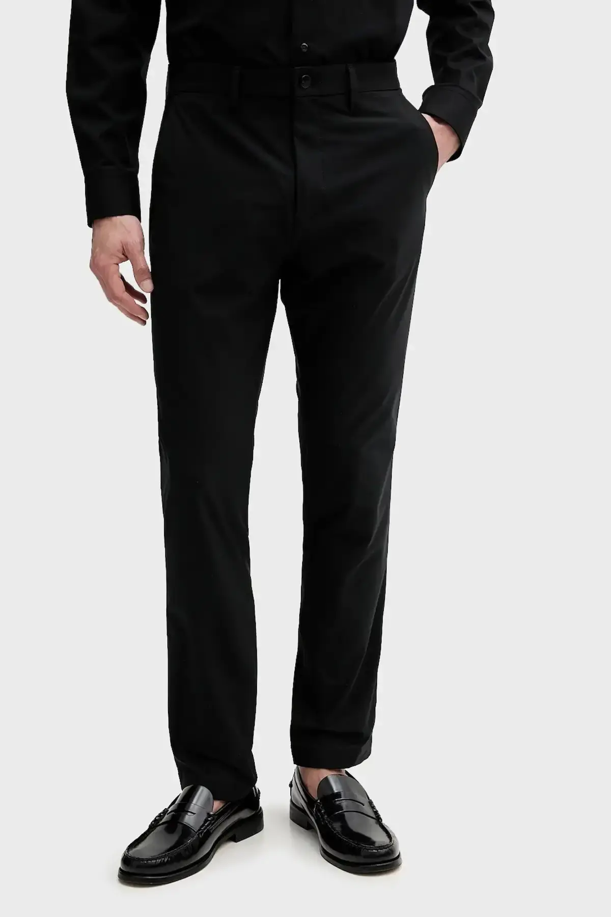 Calvin Klein SLIM TECH STRETCH TROUSER Siyah Erkek Pantolon Calvin Klein SLIM TECH STRETCH TROUSER Siyah Erkek Pantolon