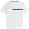 Tommy Hilfiger HILFIGER CHEST INSER, YBR Beyaz Erkek T-Shirt & Polo