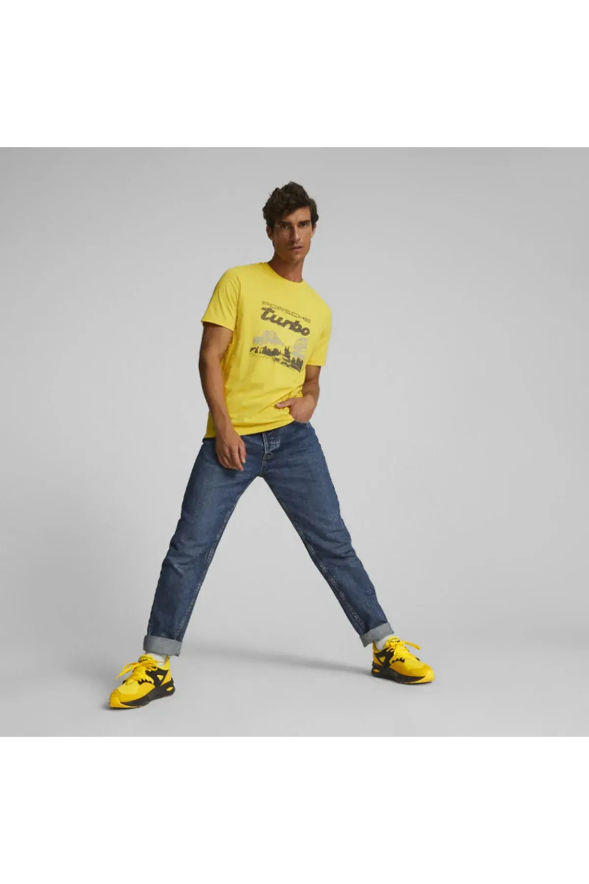 Puma Pl Graphic Tee 2 Sarı Erkek T-Shirt
