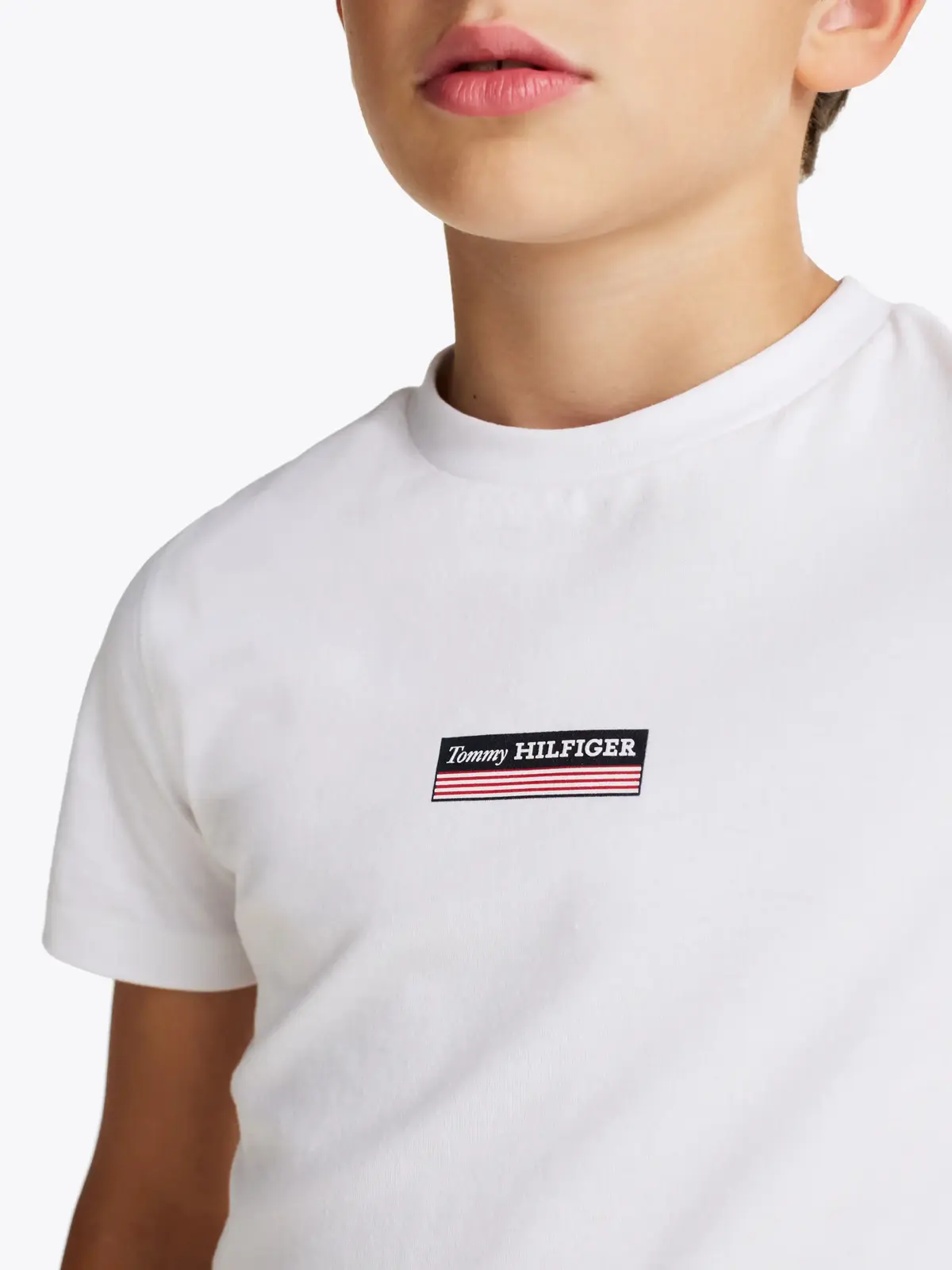 Tommy Hilfiger MONOTYPE STRIPED REG, YBR Beyaz Erkek Çocuk T-Shirt & Polo