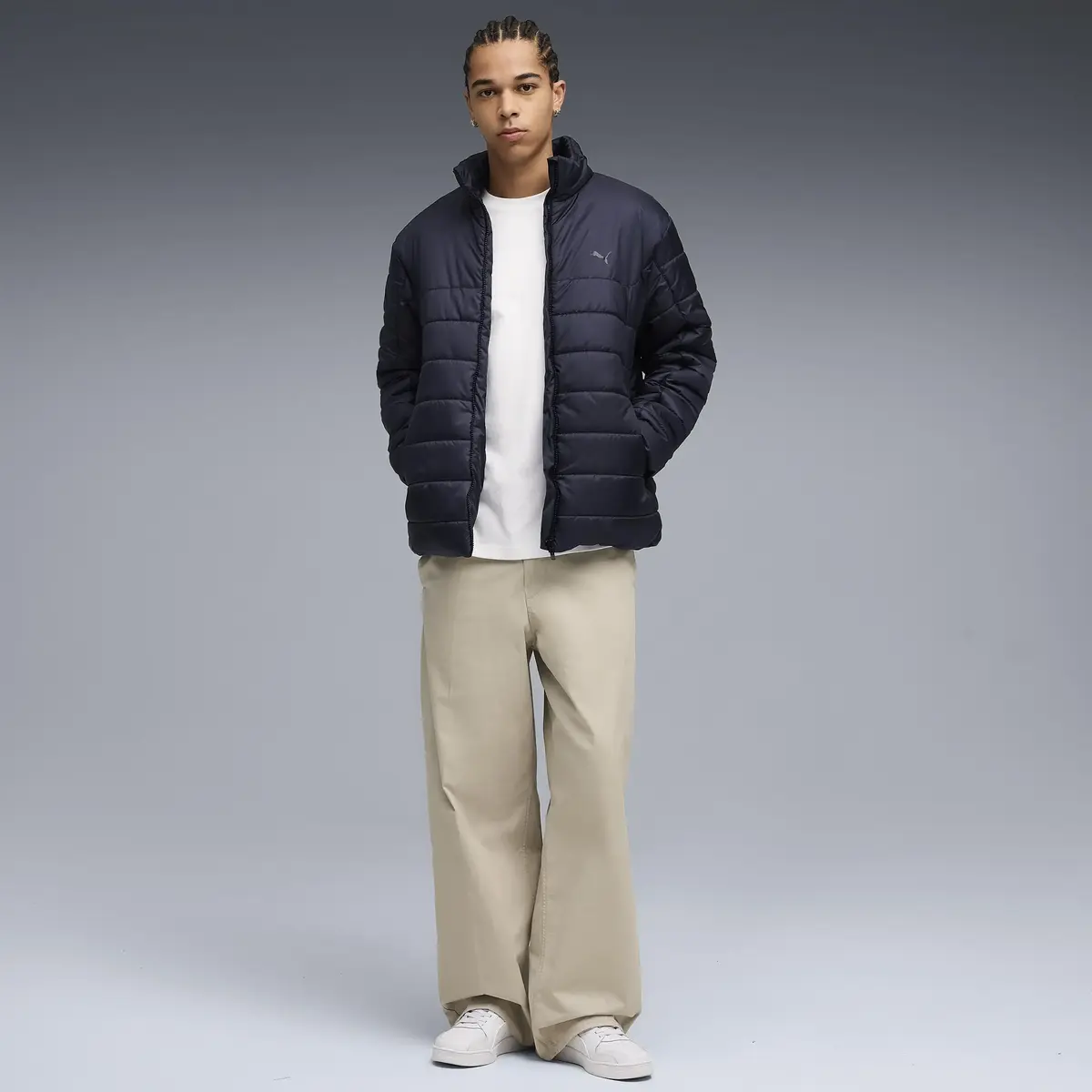 Puma ESS Padded Jacket Lacivert Erkek Mont