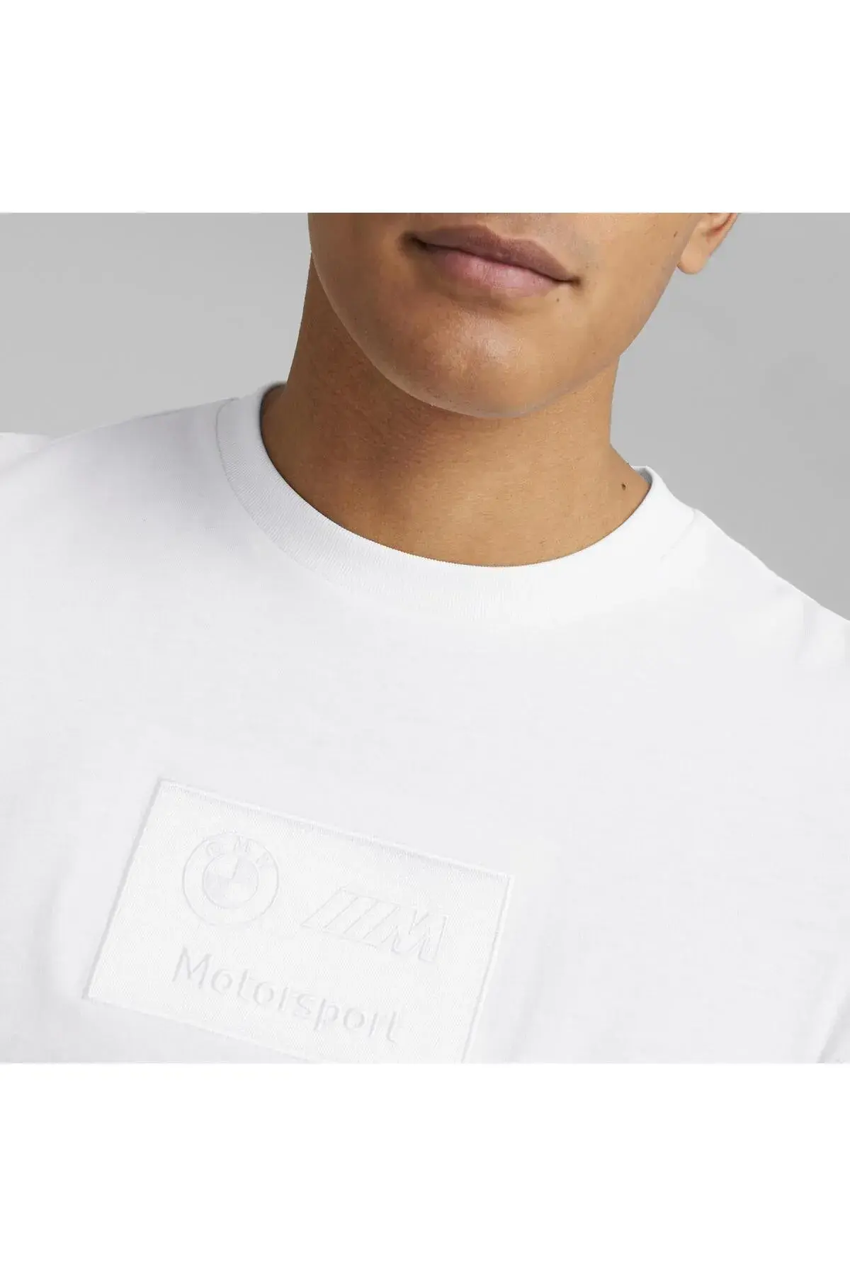 Puma BMW MMS Logo Tee + Beyaz Erkek T-Shirt