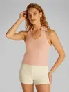 Calvin Klein HALTERNECK POLO COLL Pembe Askılı Bluz