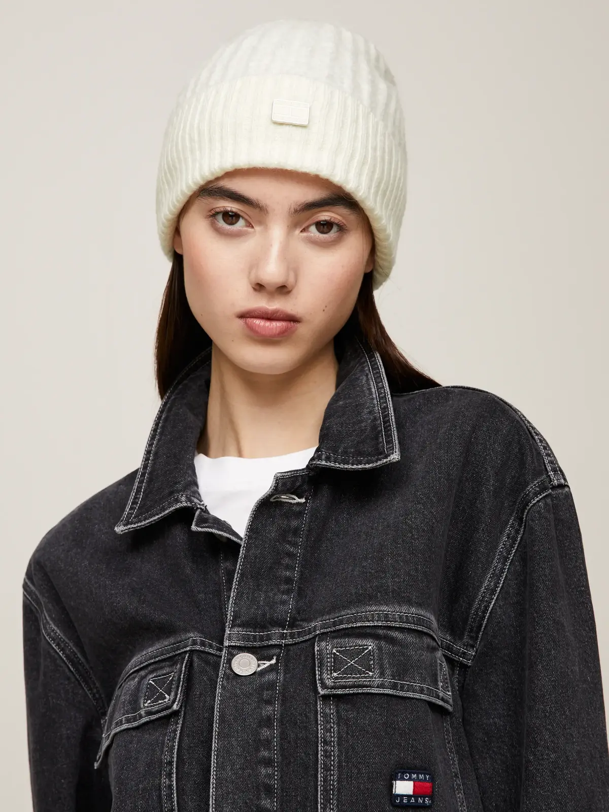 Tommy Hilfiger TJW COSY KNIT BEANIE Kadın Krem Bere