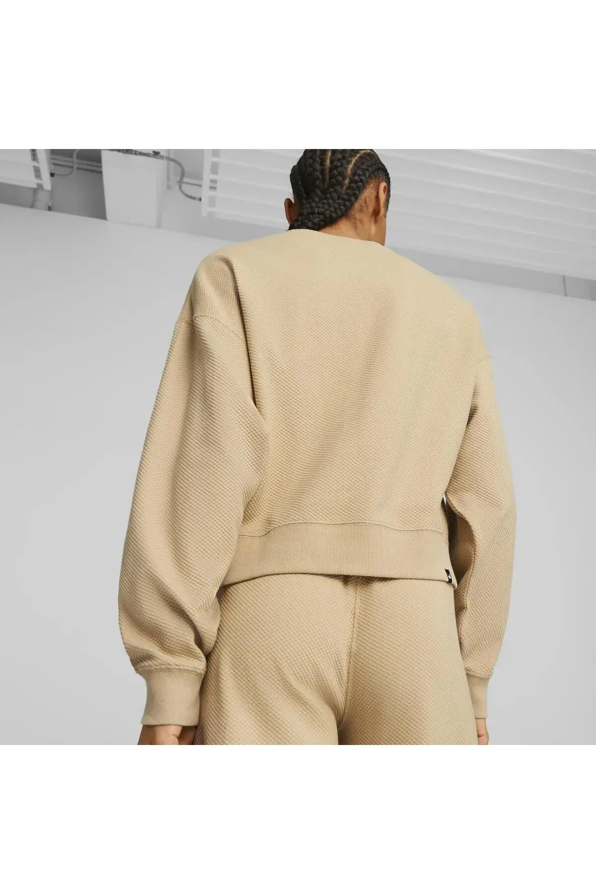 Puma HER Crew Bej Kadın Sweatshirt