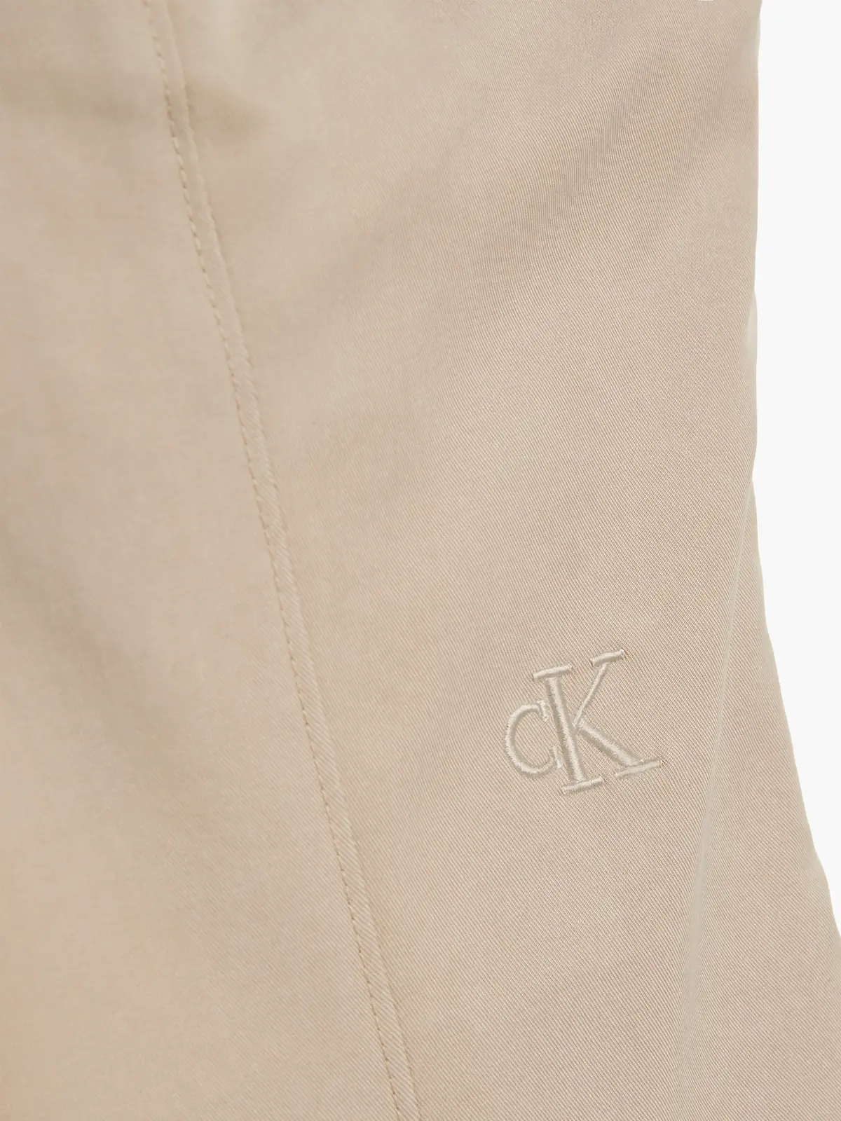 Calvin Klein HOOK & EYE WOVEN BAN Kadın Krem Elbise