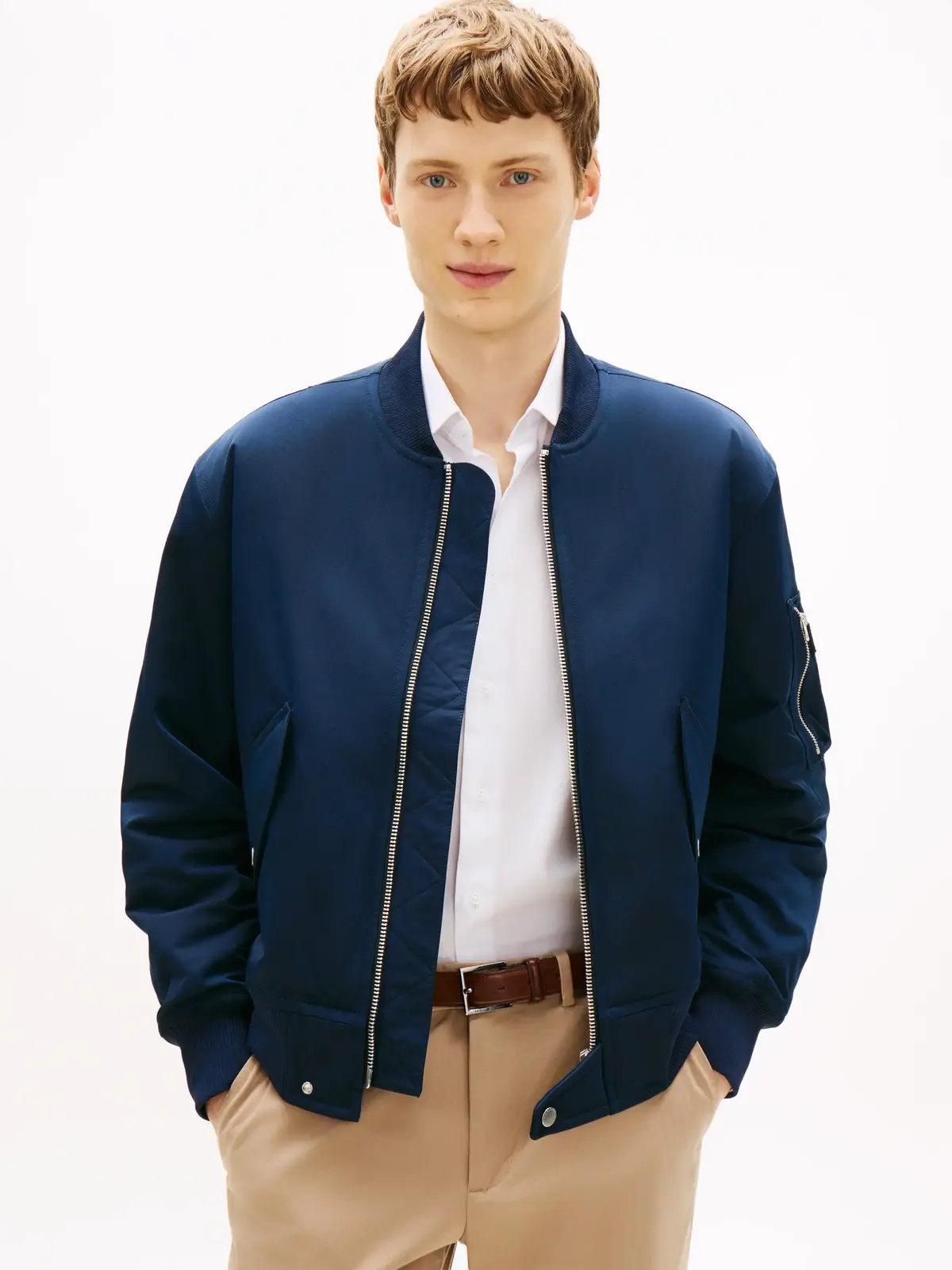 Tommy Hilfiger AUTHENTIC BOMBER Erkek Lacivert Fermuarlı Ceket