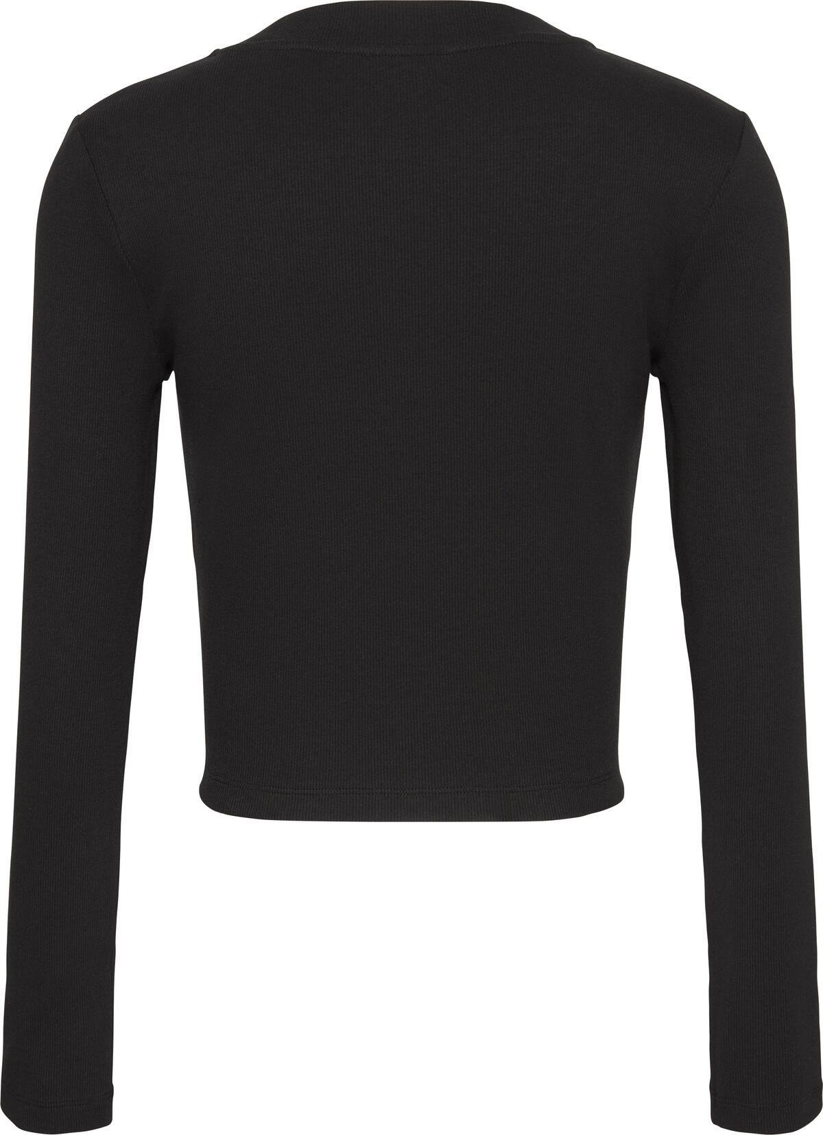 Calvin Klein A- LS MONOGRAM BABY TEE Siyah Kadın T-Shirt Calvin Klein A- LS MONOGRAM BABY TEE Siyah Kadın T-Shirt