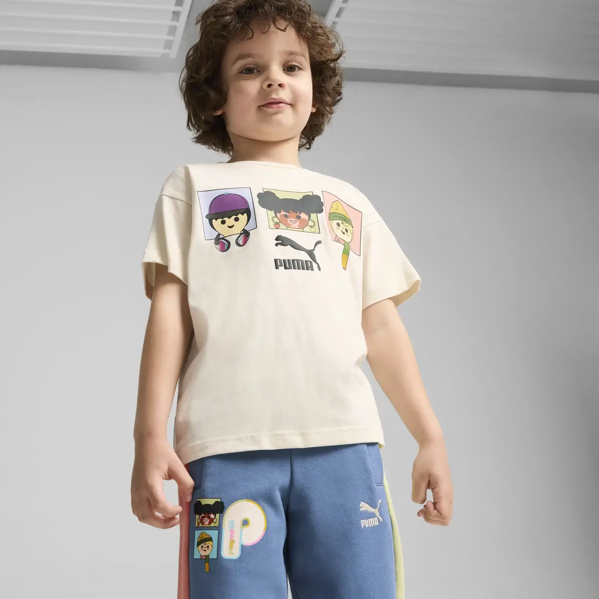 Puma X PLAYMOBIL Graphic Tee Krem Erkek T-Shirt & Polo