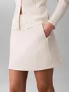 Calvin Klein INTERLOCK MINI SKIRT Beyaz Kadın Mini Etek