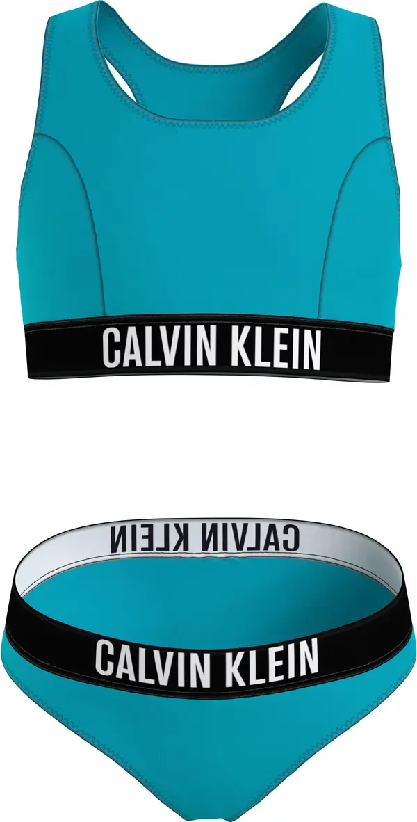 Calvin Klein BRALETTE BIKINI SET Kadın Mavi Bikini Takımı