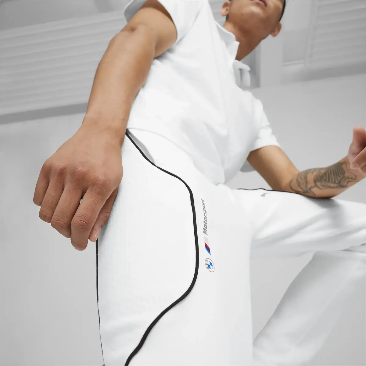 Puma BMW MMS Sweat Pants, slim/oc Beyaz Erkek Eşofman Altı
