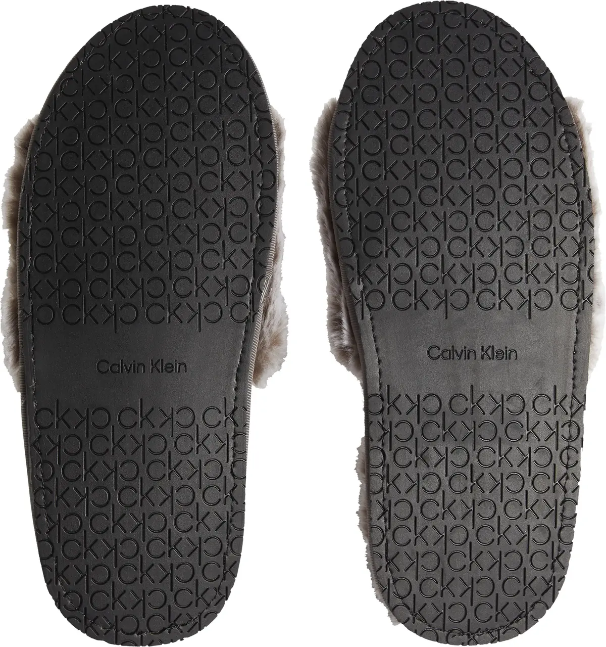 Calvin Klein SLIPPER SANDAL FUR Kadın Gri Terlik