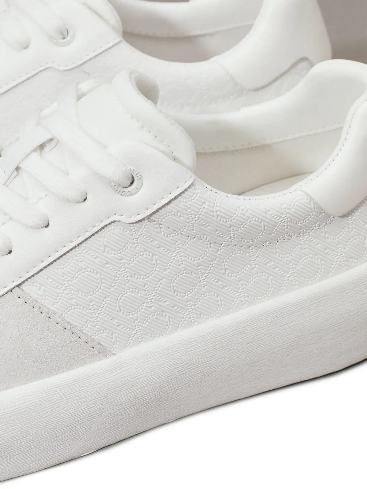 Calvin Klein VULC LACE UP - MONO, 0LB Beyaz Kadın Spor Ayakkabı
