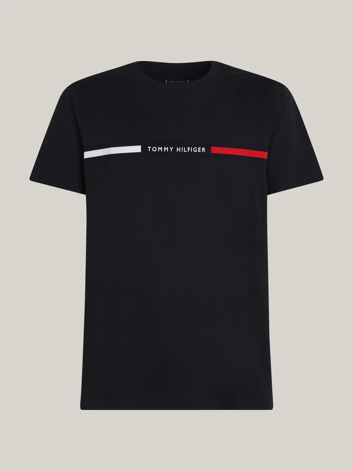 Tommy Hilfiger HILFIGER CHEST INSER, DW5 Siyah Erkek T-Shirt & Polo