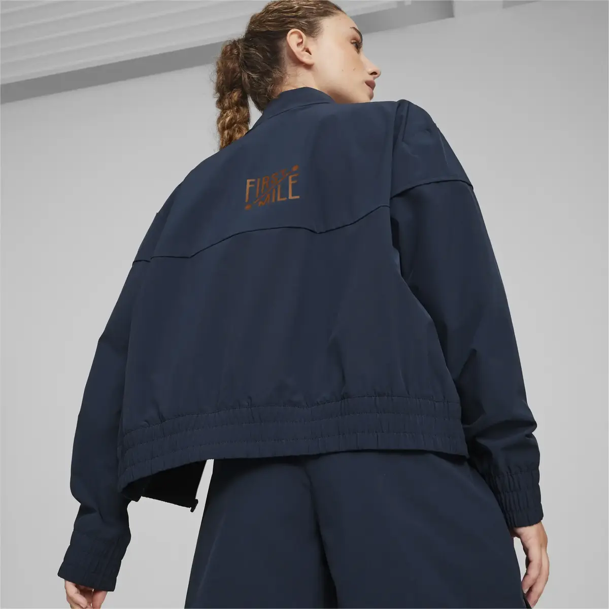 Puma W First Mile Woven Jacket Lacivert Kadın Sweatshirt