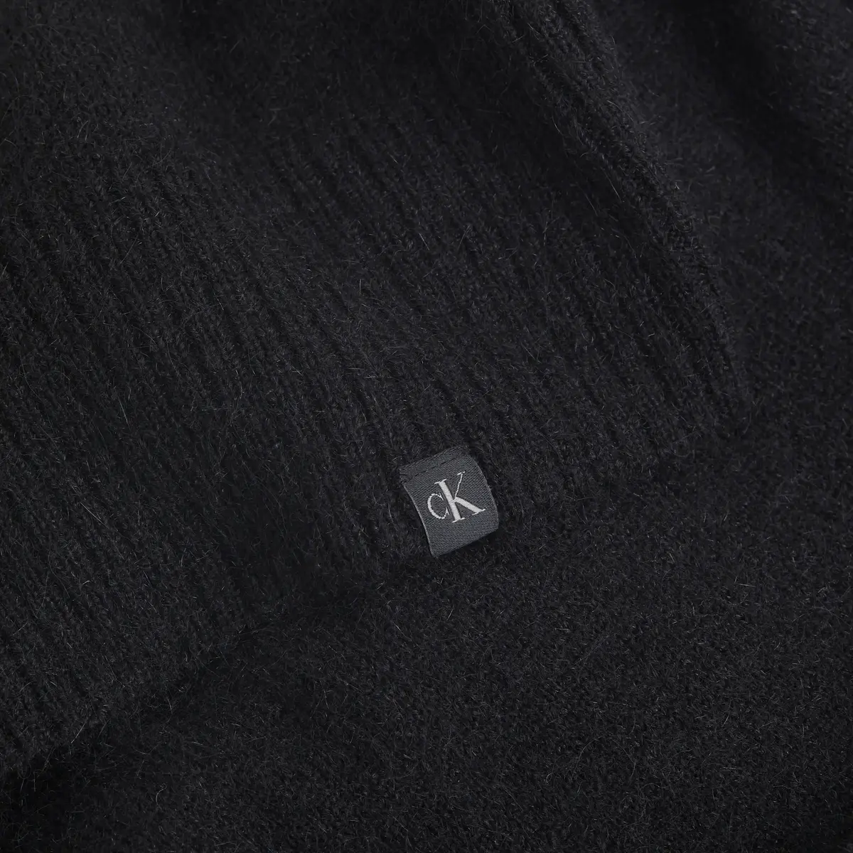 Calvin Klein FLUFFY YARN SWEATER Kadın Siyah Kazak