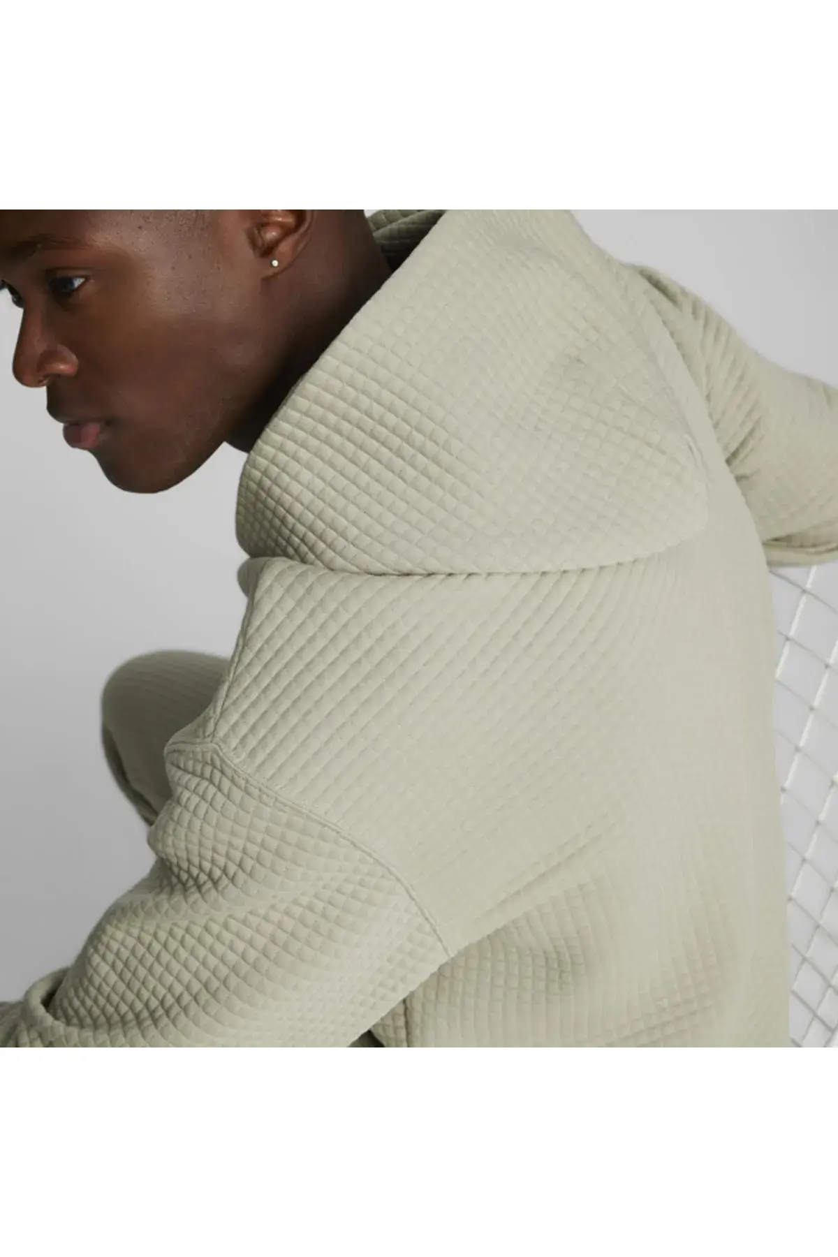 Puma Classics Quilted Hoodie Bej Erkek Hoodie