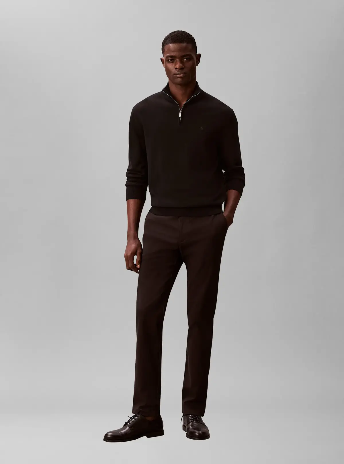 Calvin Klein SLIM SATEEN CHINO TR Siyah Erkek Pantolon