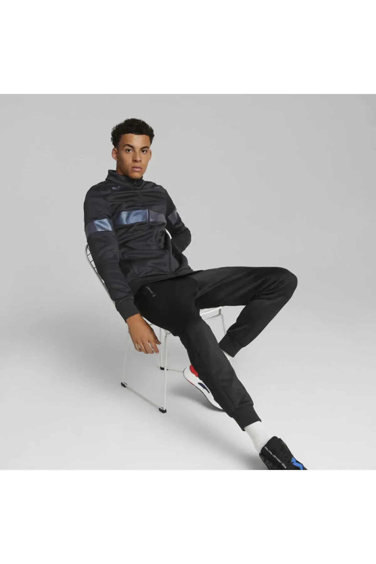 Puma Bmw Mms Metal Energy Jacket Siyah Erkek Fermuarlı Sweatshirt