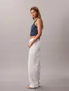 Calvin Klein LOW RISE BAGGY CK AR Beyaz Kadın Baggy Pantolon