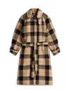WOOL CHECK BELTED RL, 0M7
