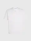 Calvin Klein NANO LOGO INTERLOCK, YAF Beyaz Erkek T-Shirt & Polo