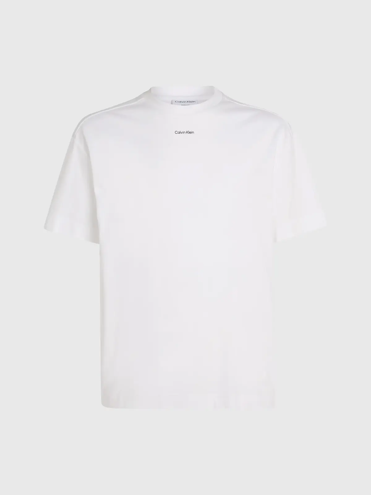 Calvin Klein NANO LOGO INTERLOCK, YAF Beyaz Erkek T-Shirt & Polo