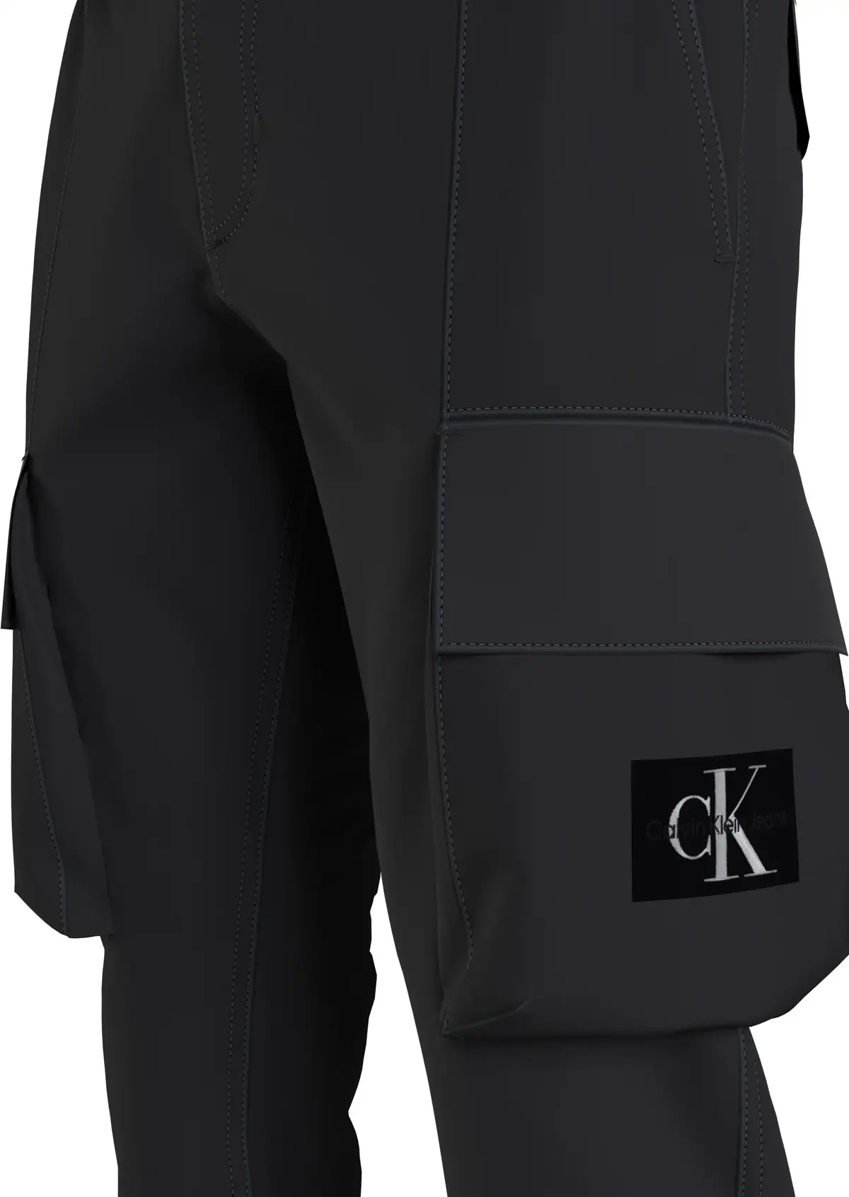 Calvin Klein SKINNY WASHED CARGO Erkek Siyah Kargo Pantolonu