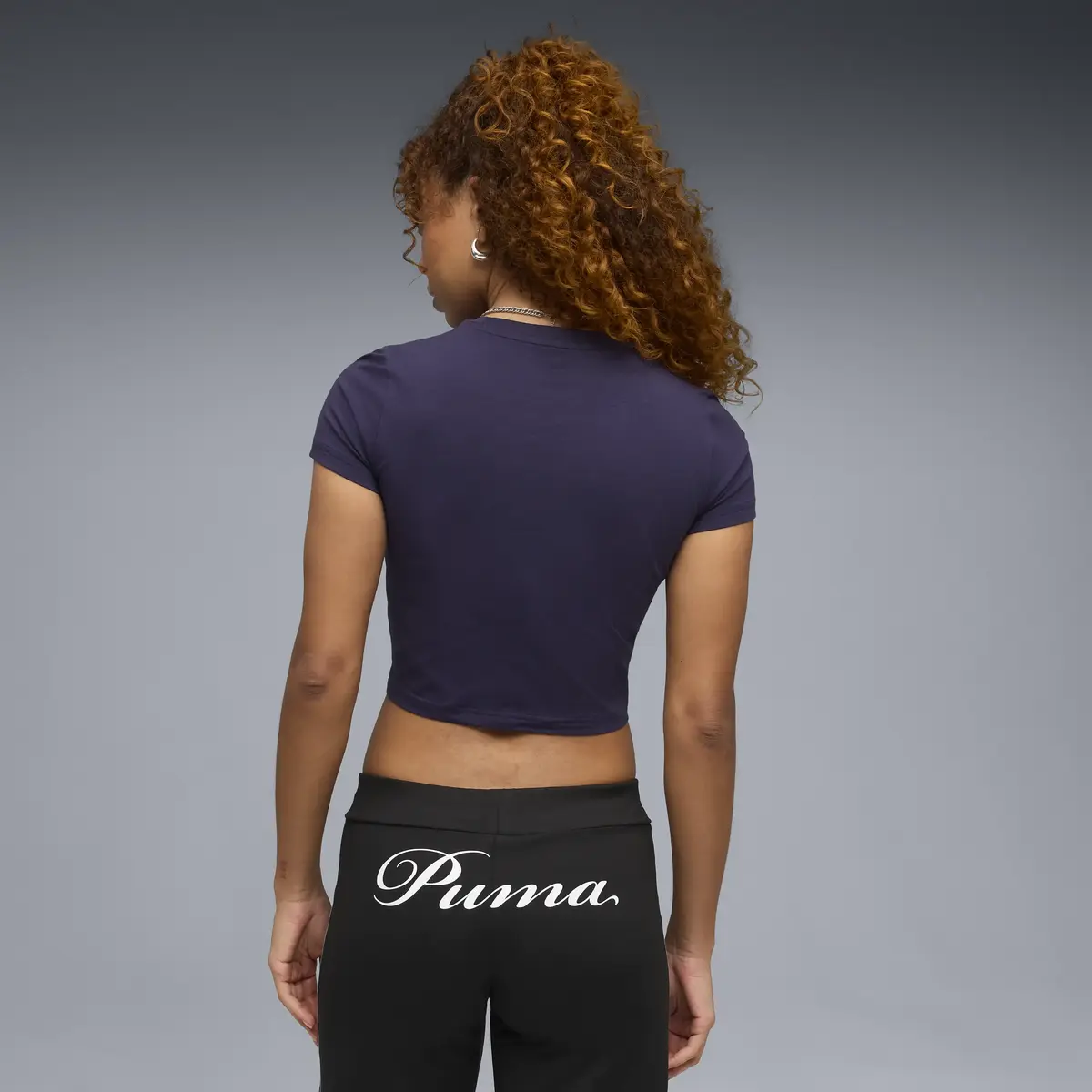 Puma WARDROBE ESS Baby Tee Mor Kadın T-Shirt