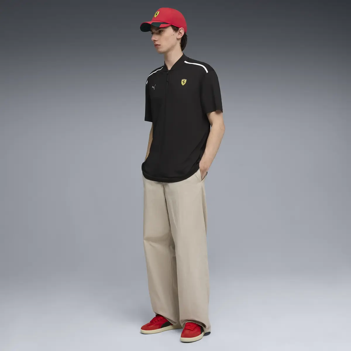 PUMA Ferrari Premium CS POLO Siyah Erkek T-Shirt