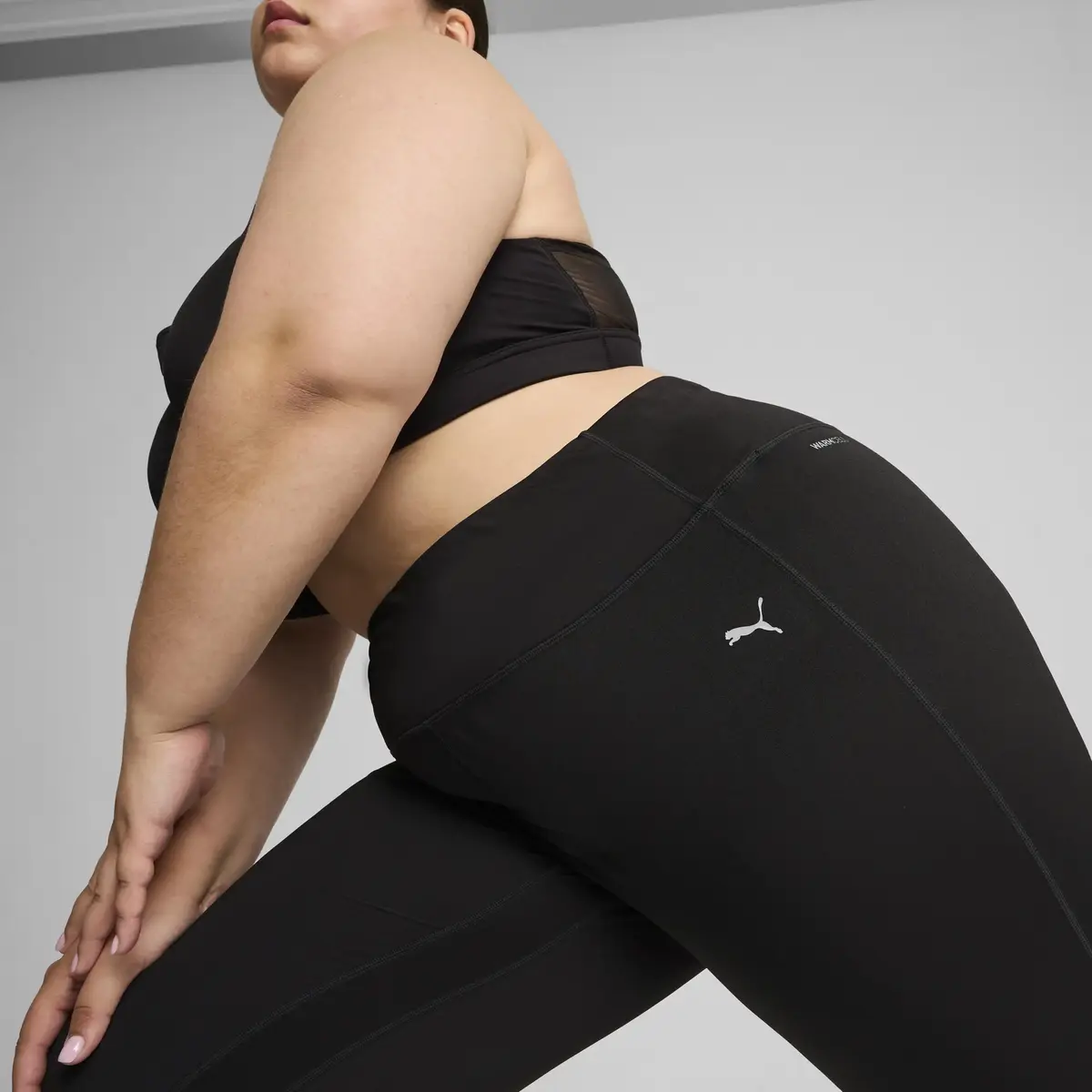 Puma RUN MICROFLEECE HW FL TIGHT Siyah Kadın Tayt