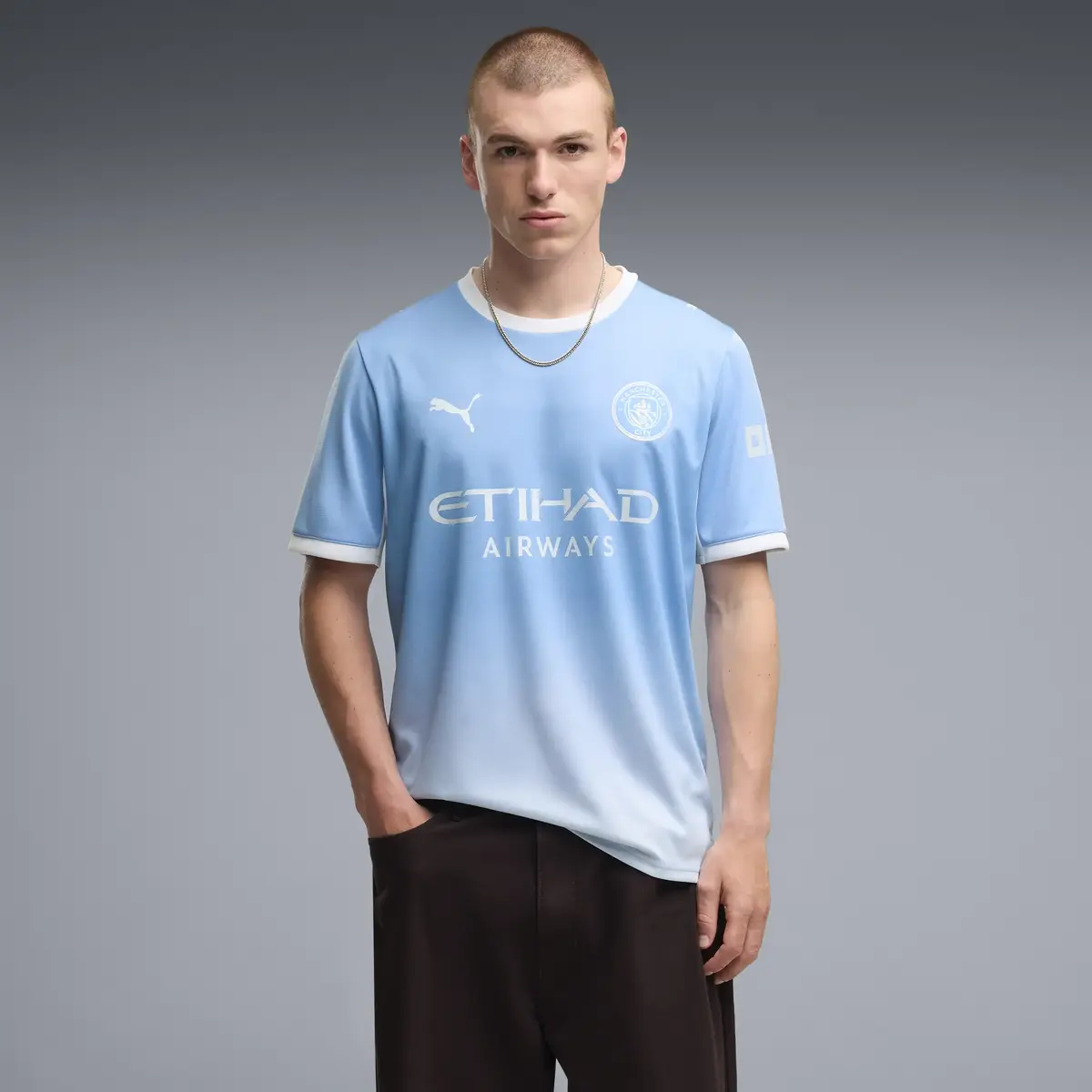 PUMA MCFC Home Jersey Replica Mavi Erkek Forma