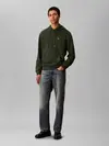Calvin Klein LS EU 350TERRY MONOG, LLG Yeşil Erkek Hoodie