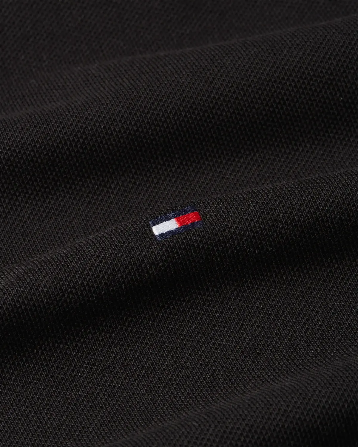 Tommy Hilfiger FLAG CUFF SLIM FIT P, BDS Siyah Erkek T-Shirt & Polo