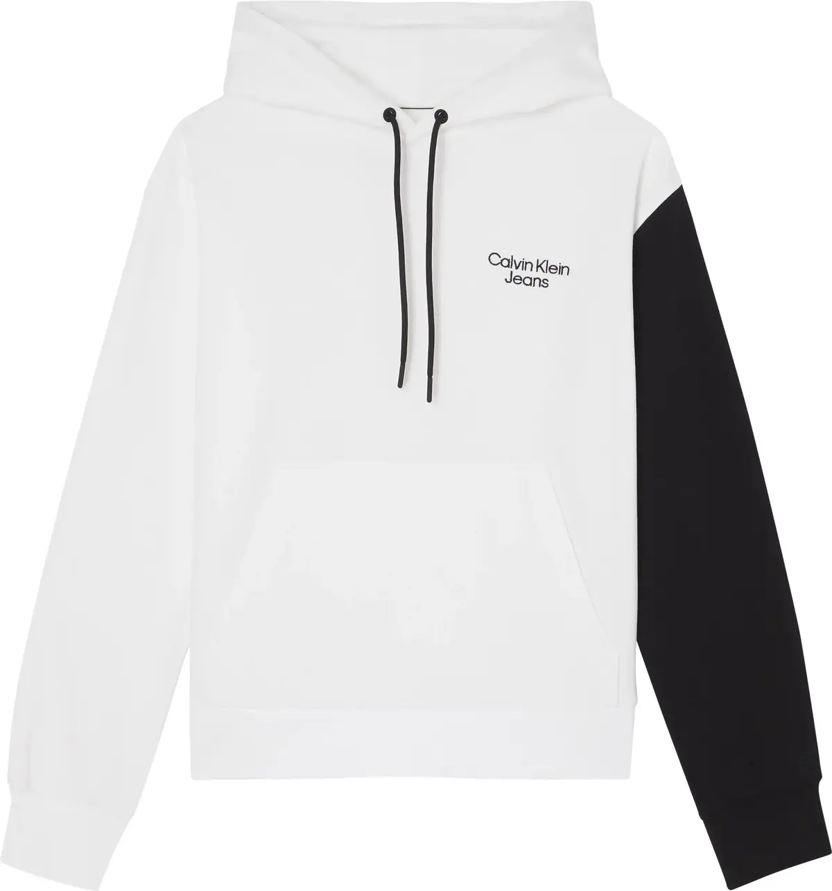 Calvin Klein STACKED COLORBLOCK H Erkek Beyaz Hoodie