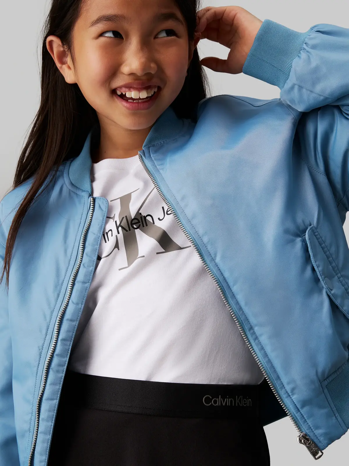 Calvin Klein LOGO TAPE FLARE PUNT Siyah Kız Çocuk Etek