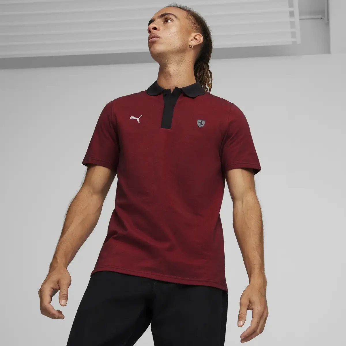 Puma Ferrari Style 2 Tone Polo Kırmızı Erkek T-Shirt & Polo