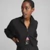Puma Dare To Woven Cropped Track Jacket Siyah Kadın Fermuarlı Sweatshirt