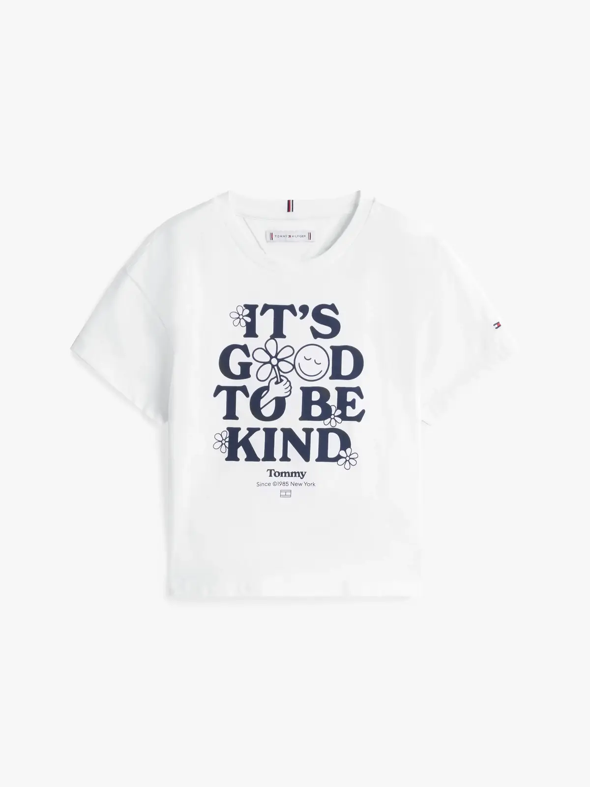 Tommy Hilfiger FUN GRAPHIC TEE SS, YBR Beyaz Kız Çocuk T-Shirt & Polo