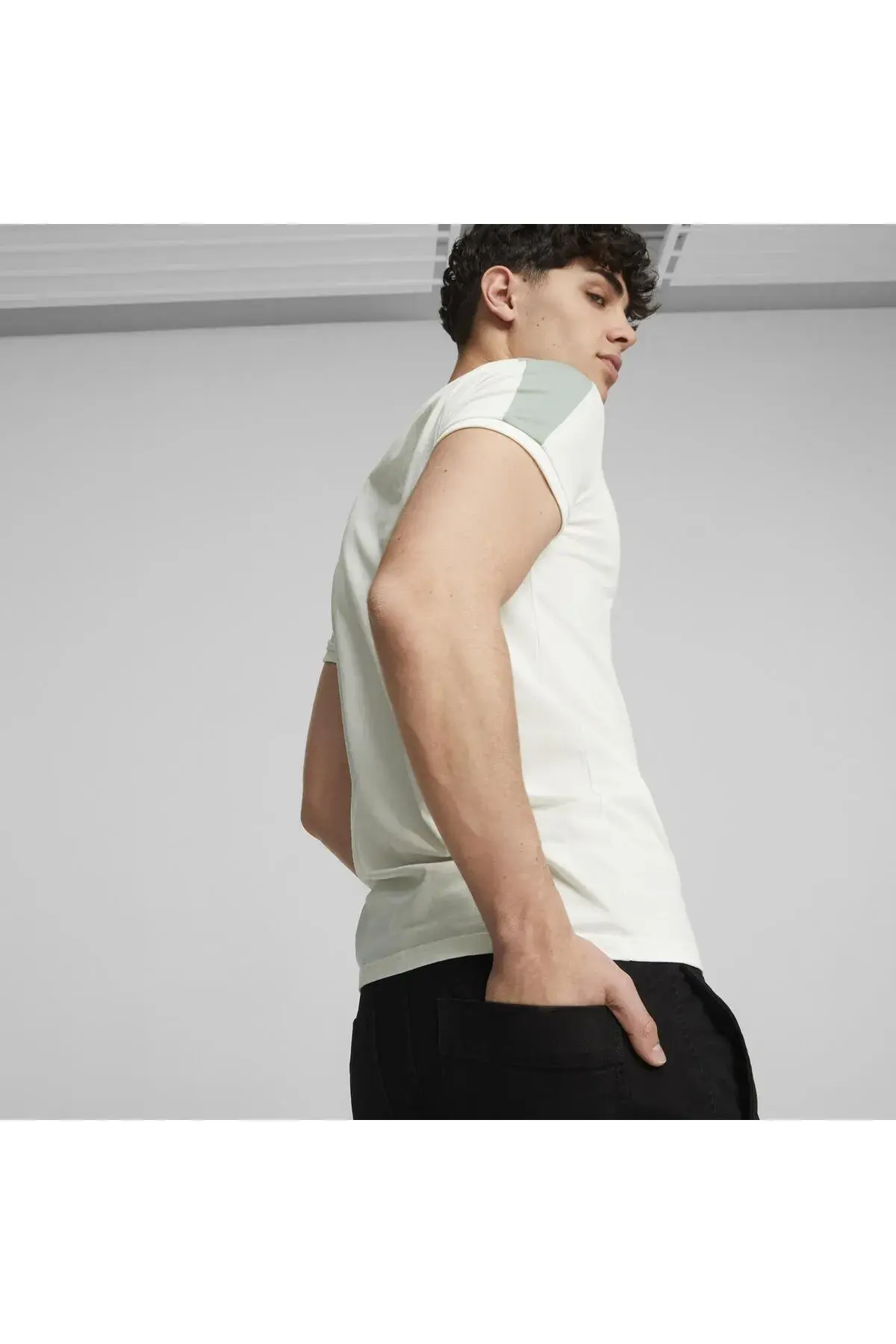 Puma T7 ICONIC Tee Kırık Beyaz Erkek T-Shirt