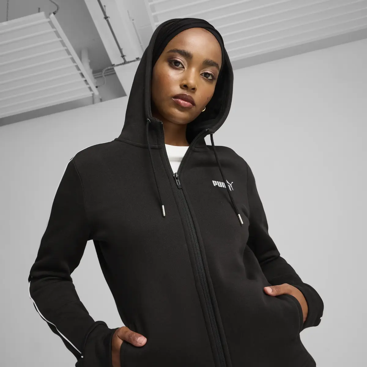 Puma Metallic Tracksuit FL Siyah Kadın Eşofman Takımı